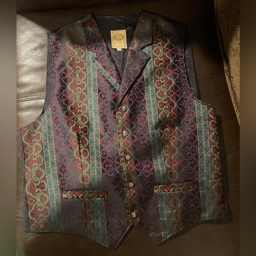 Vintage Fancy Unique Beautiful Design Old School Vest, Women’s L